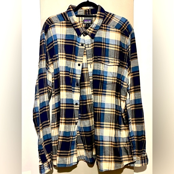 PATAGONIA Fjord Flannel Shirt - 100% Organic Cotton - Size XXL - Picture 2 of 4